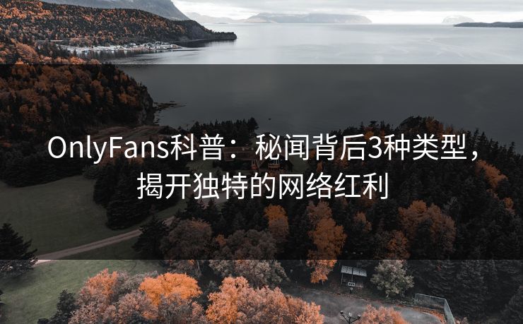 OnlyFans科普:秘闻背后3种类型,揭开独特的网络红利